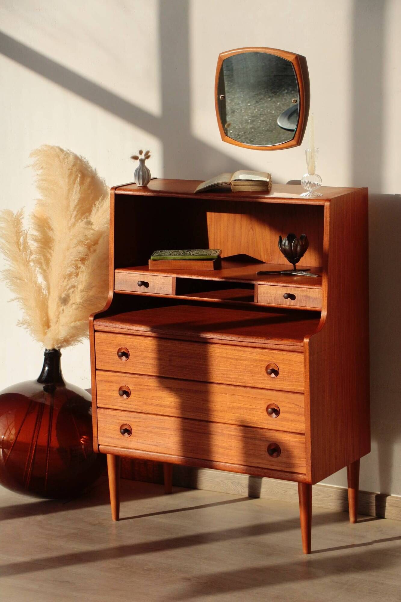 Secrétaire scandinave en teck - MSE Mobler 1960
