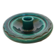 Green ceramic cellar rat candlestick