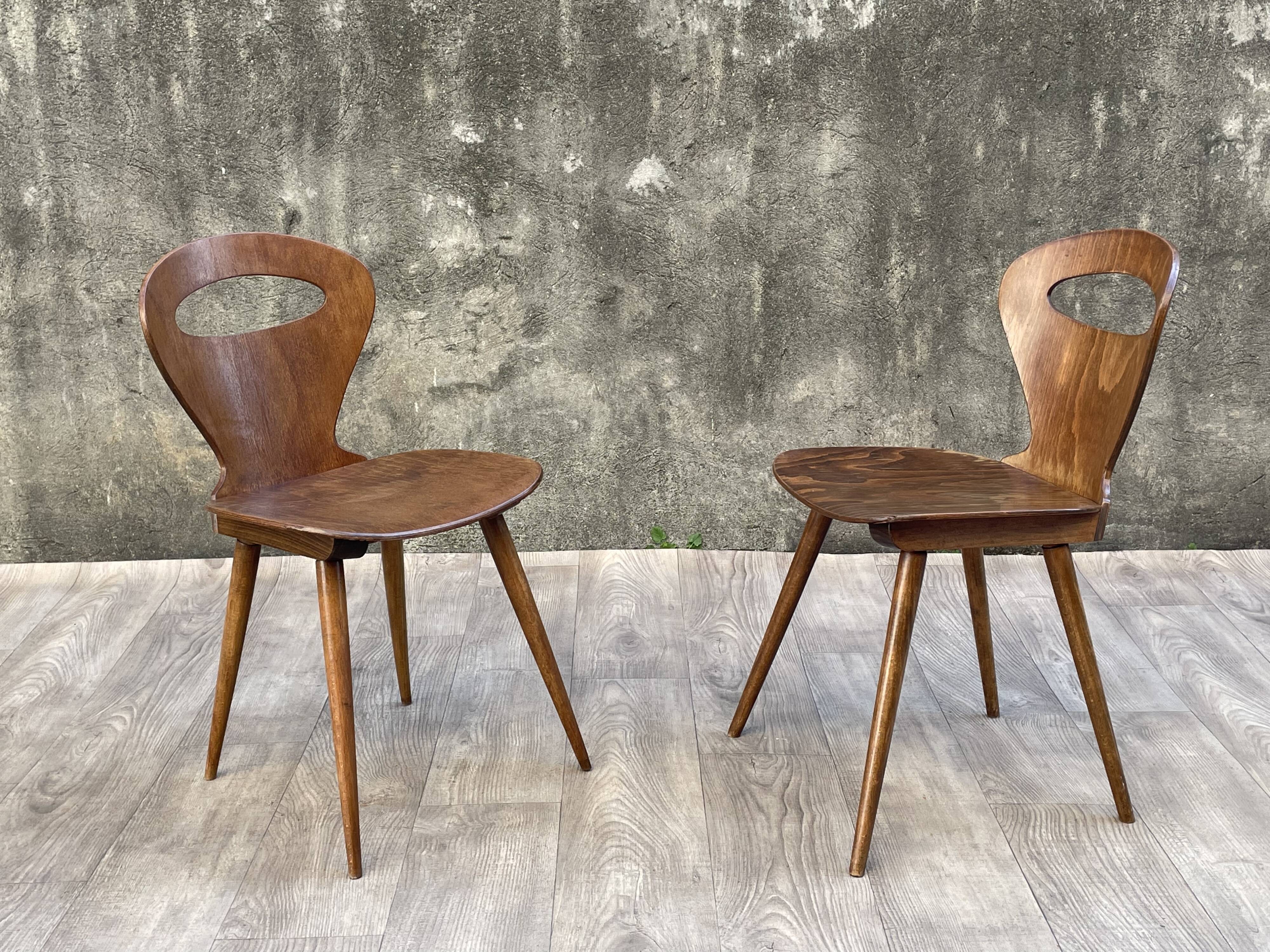 Pair of Baumann ant bistro chairs