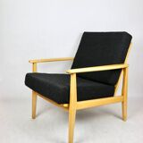 Fauteuil boucle noir danois, 1970s