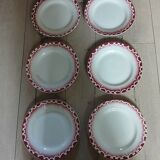 6 assiettes plates anciennes Digoin et Sarreguemines