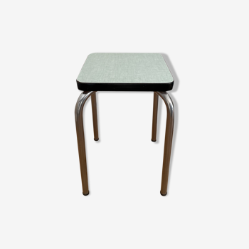 Blue formica tabouret from the 60s 70s