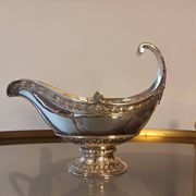 Silver sauceboat 800, Louis XVI style, Hanau around 1900