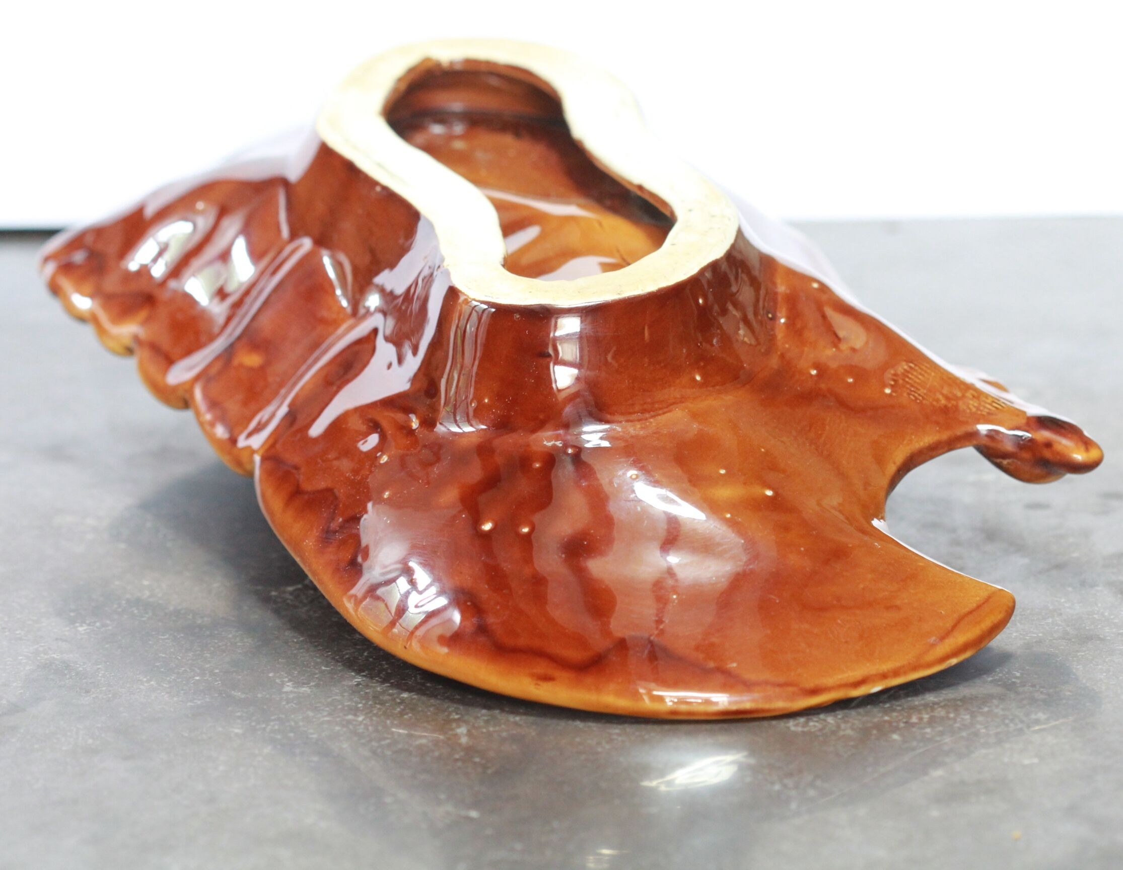 Large ceramic dish shell style Vallauris