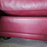 Canapé d'angle modulable Socrates en cuir bordeaux par Poltrona Frau, 1970