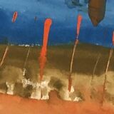 Lot of 5 Gouaches on paper