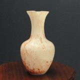 Vase en verre signé VB Opaline Florence Italie