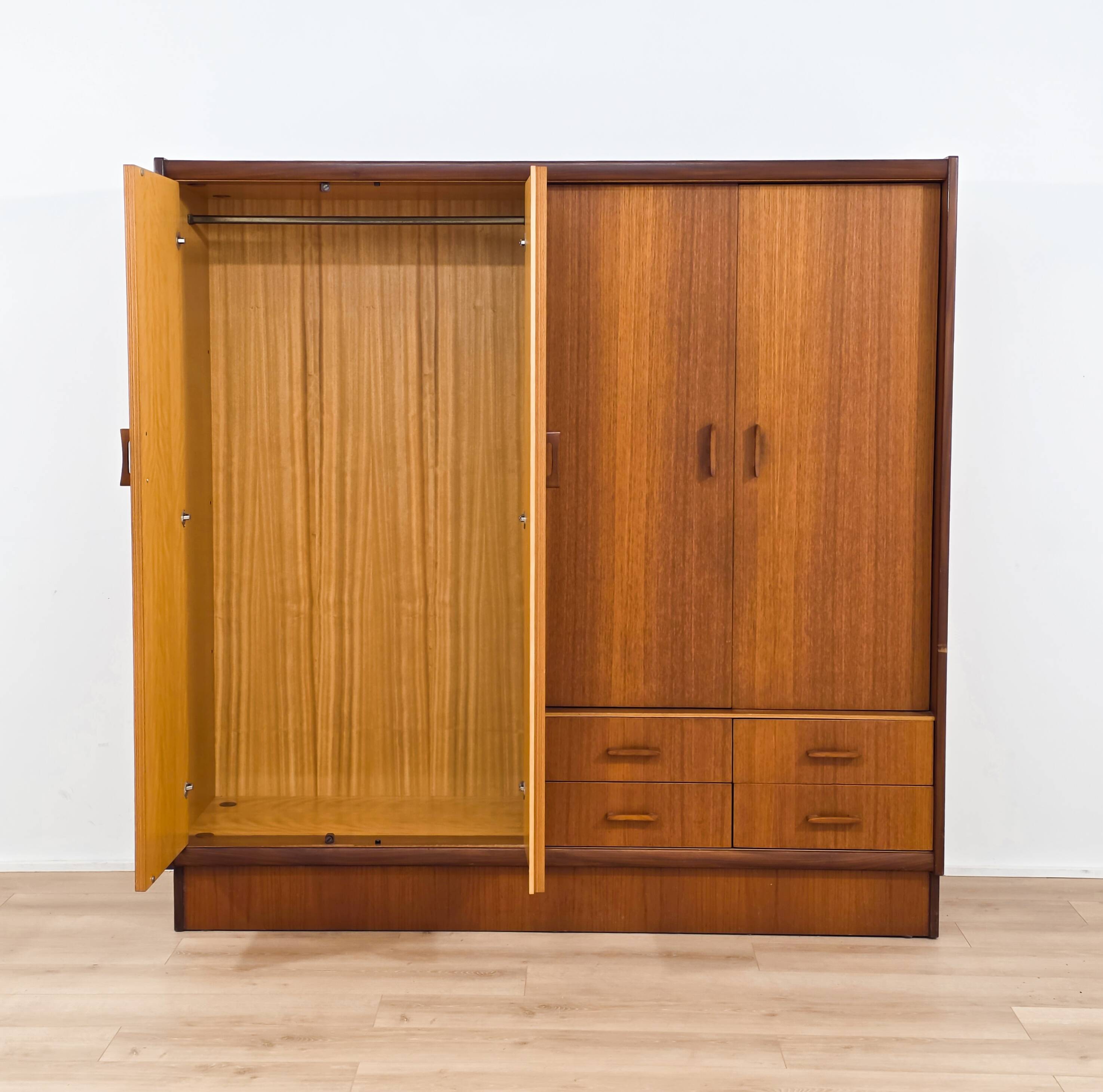 Scandinavian teak wardrobe from the 1970s.