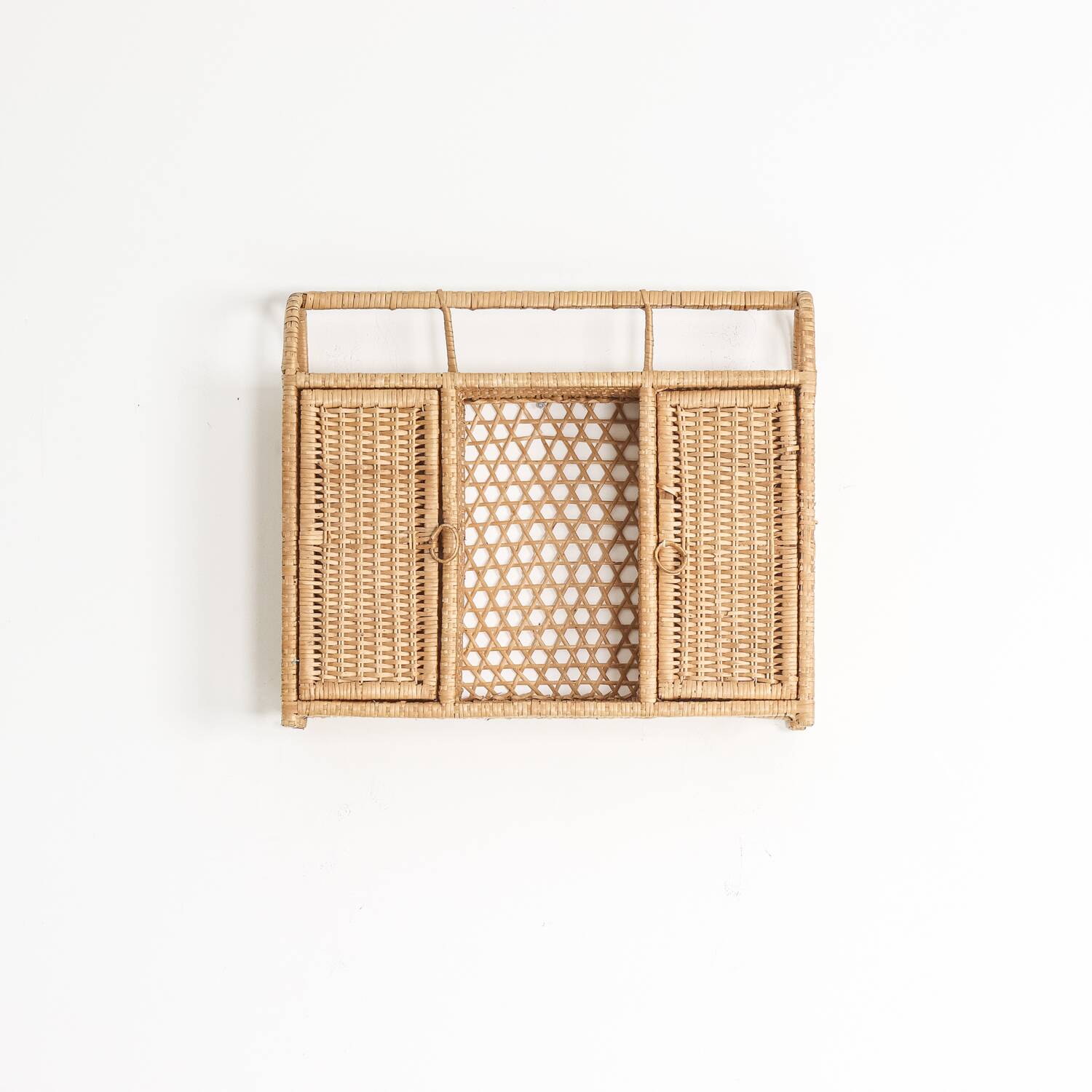 Vintage rattan shelf