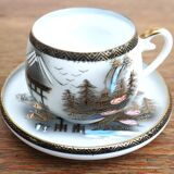 Porcelain tea set soko china temple decor