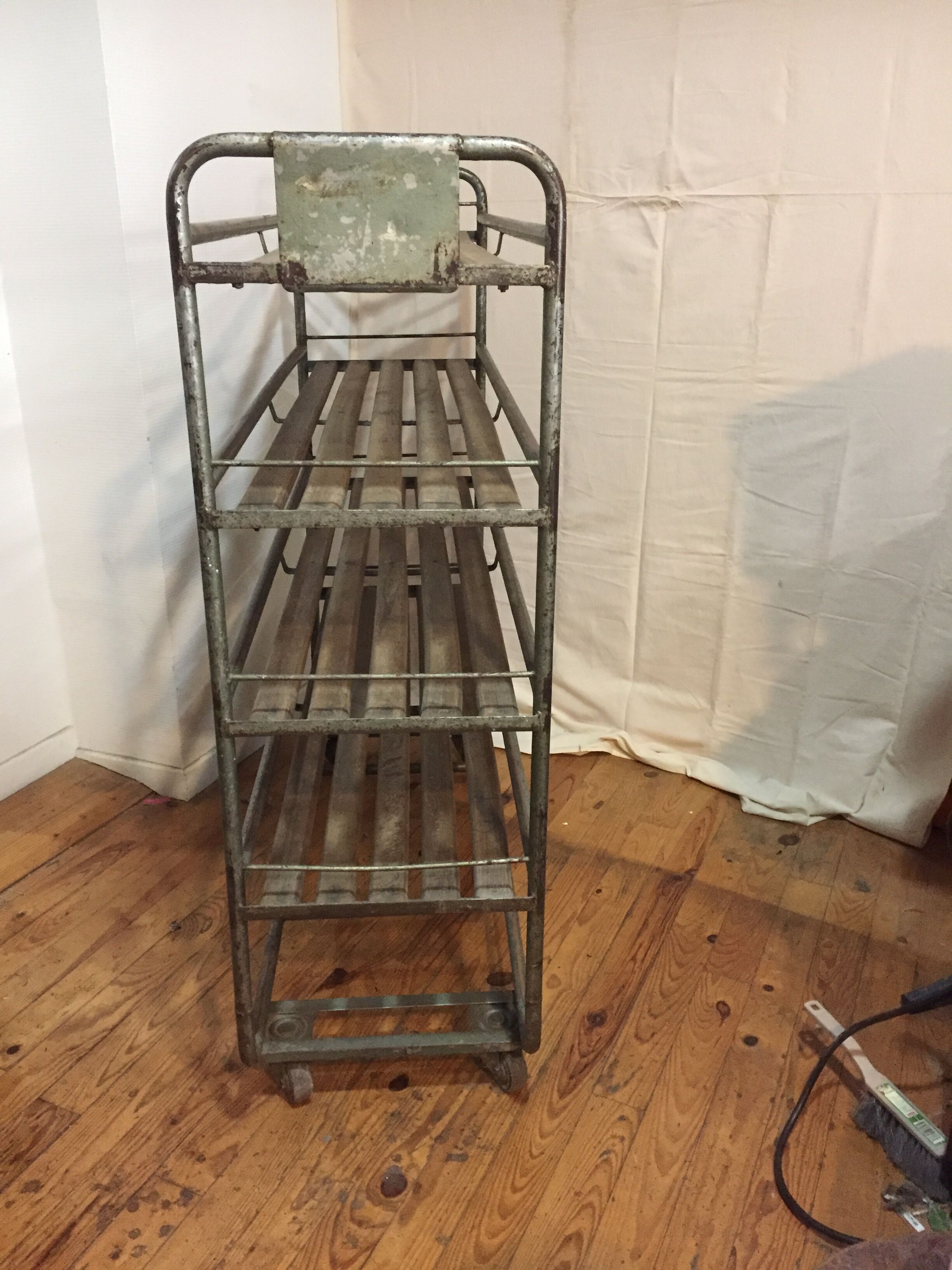 Industrial shelves on wheels