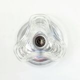 "Wave"/"Futura" Glass Wall Lamp by Koch & Lowy for Peill & Putzler, 1970s