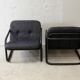 Paire de fauteuils édition Prisunic acier tubulaire et coussins mousses, France, 1973