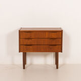 Danish small teak chest of drawers, 1960s