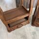 Pair of oak bedside tables with drawer and niche 1950