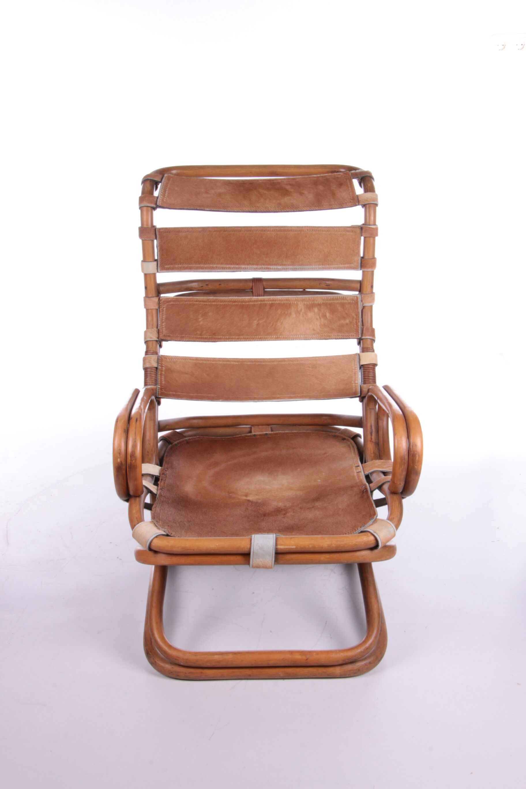 Tito Agnoli Relax chair made of Bamboo and leather, 1960