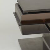 Stainless steel TV cabinet designed by François Monnet for Kappa / Uginox vintage Space Age circa 1970