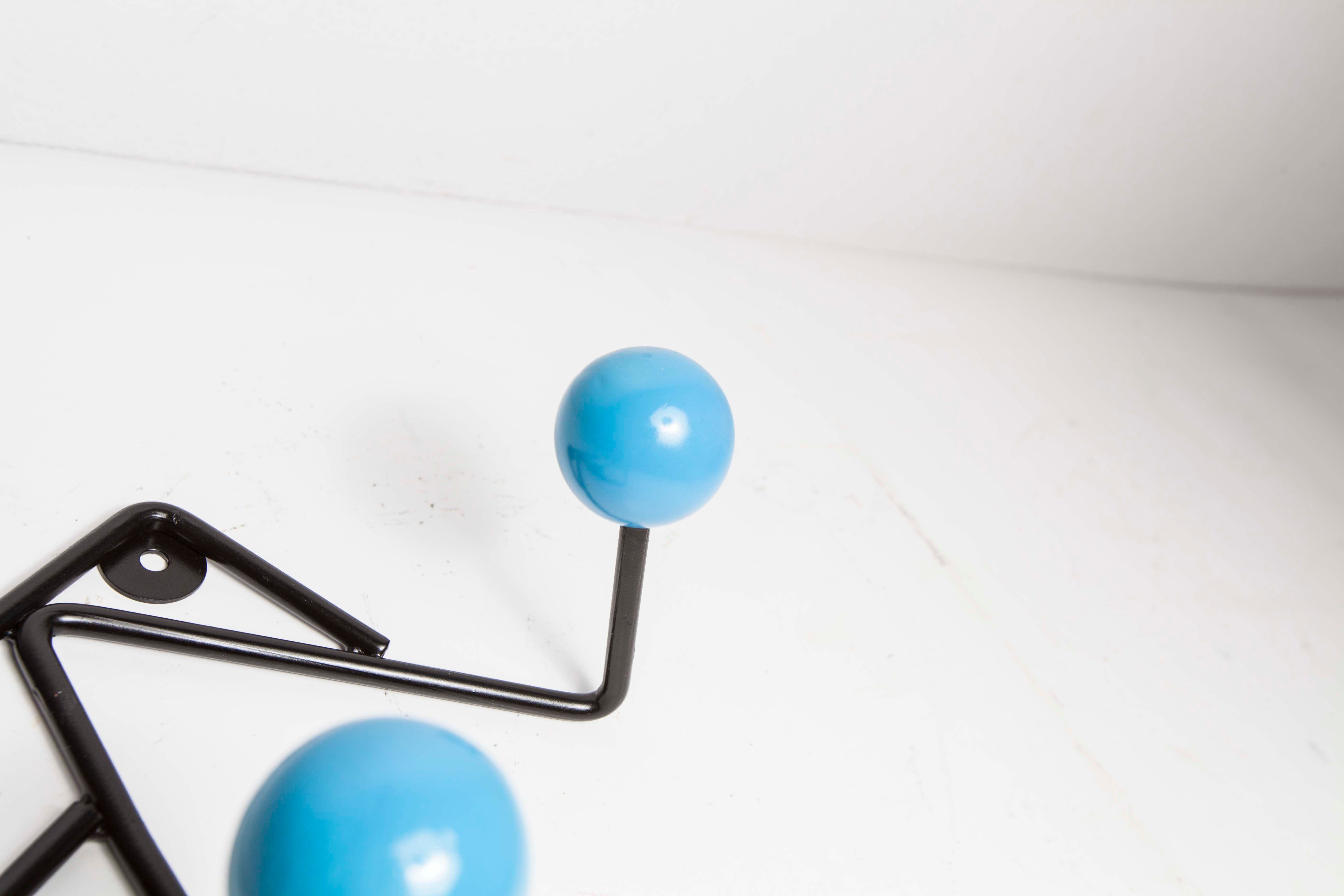 Door 4 peg coat restored blue balls