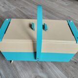 Vintage sewing box painted wood