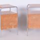 Bauhaus Chrome Bedside Tables attributed to R. Slezák, Former Czechoslovakia, 1930s, Set of 2