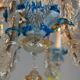 Venetian Rezzonico chandelier in multicoloured Murano glass circa 1900