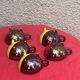5 cups and 5 saucers signed Luc vallauris vintage