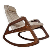 Midcentury Rare Rocking Chair Uluv, Czechoslovakia, 1960s
