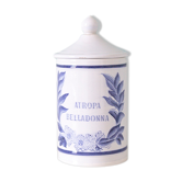 Pharmacy pot Atropa Belladonna longchamp earthenware