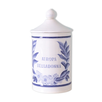Pharmacy pot Atropa Belladonna longchamp earthenware
