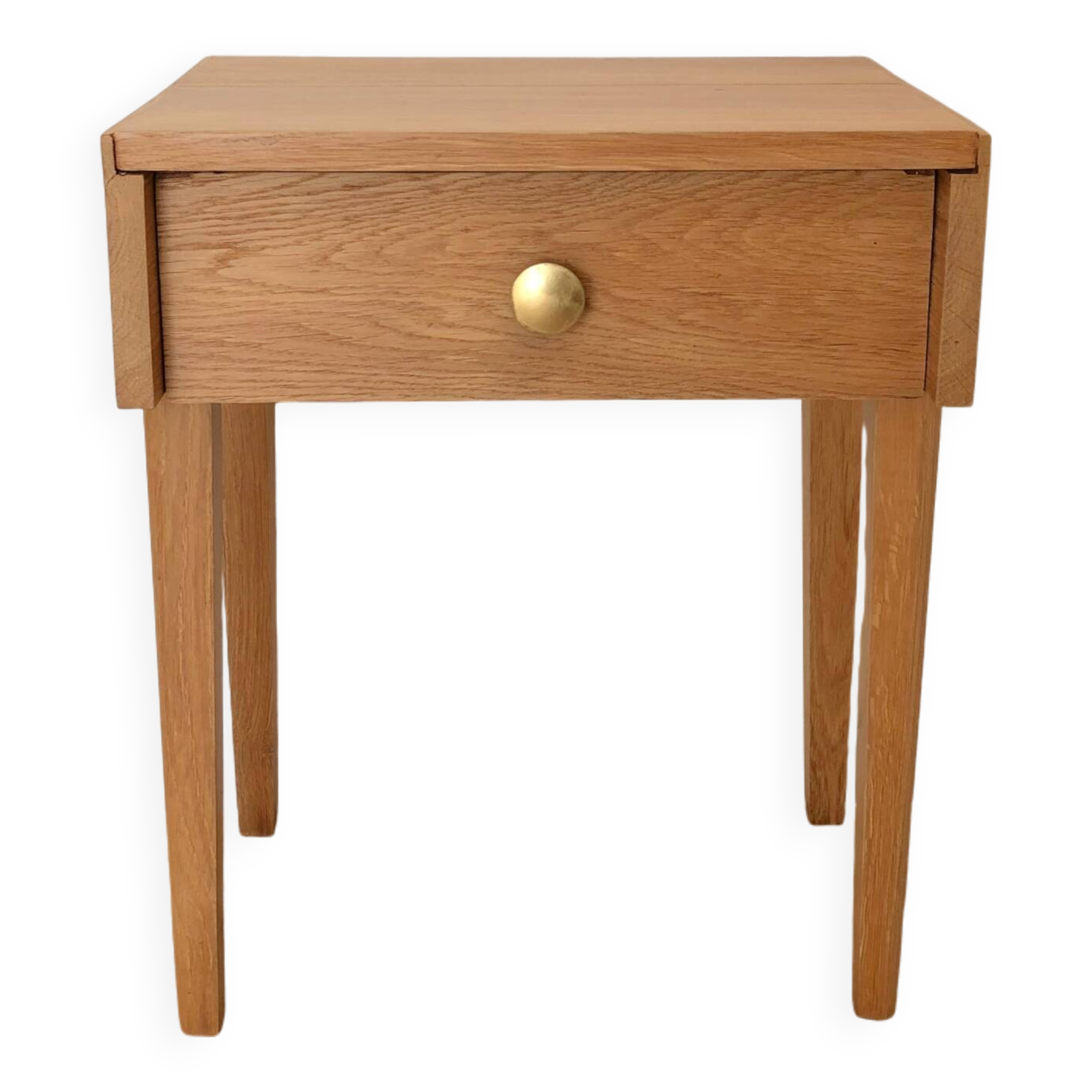 Vintage solid oak bedside table