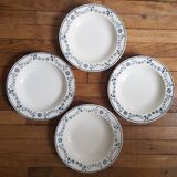 Set of 4 Badonviller soup plates