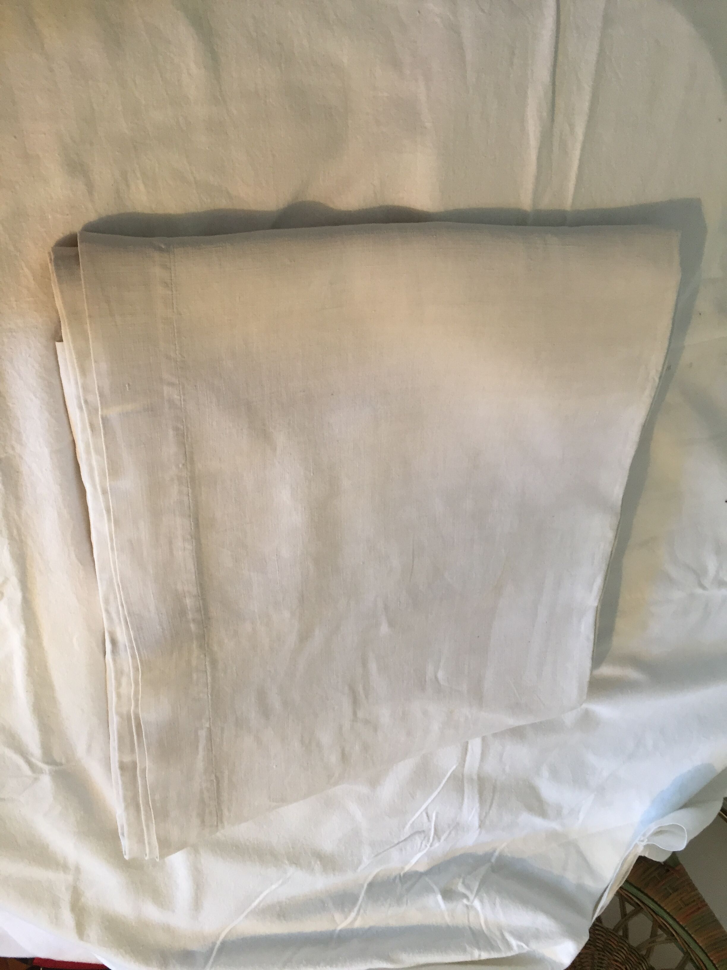 Monogrammed linen sheet