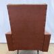 Fauteuil vintage simili cuir bordeaux