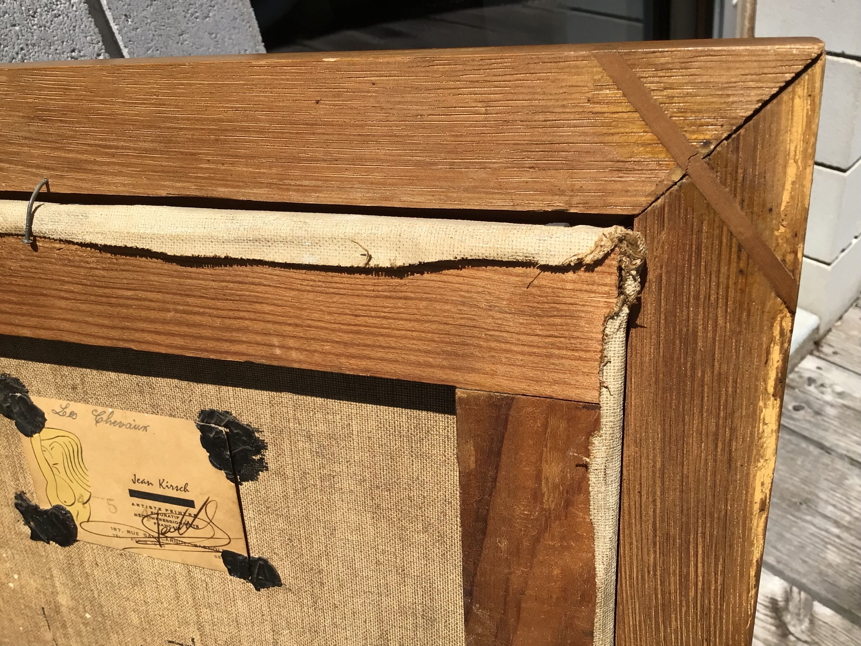 Oil on canvas Horses signed J.Kirsch 1961 (88x72)