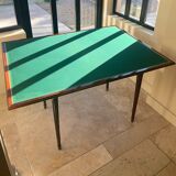 GAMES TABLE Louis XVI late nineteenth, in inlaid checkered rosewood and backgammon