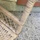 Vintage rattan corner shelf