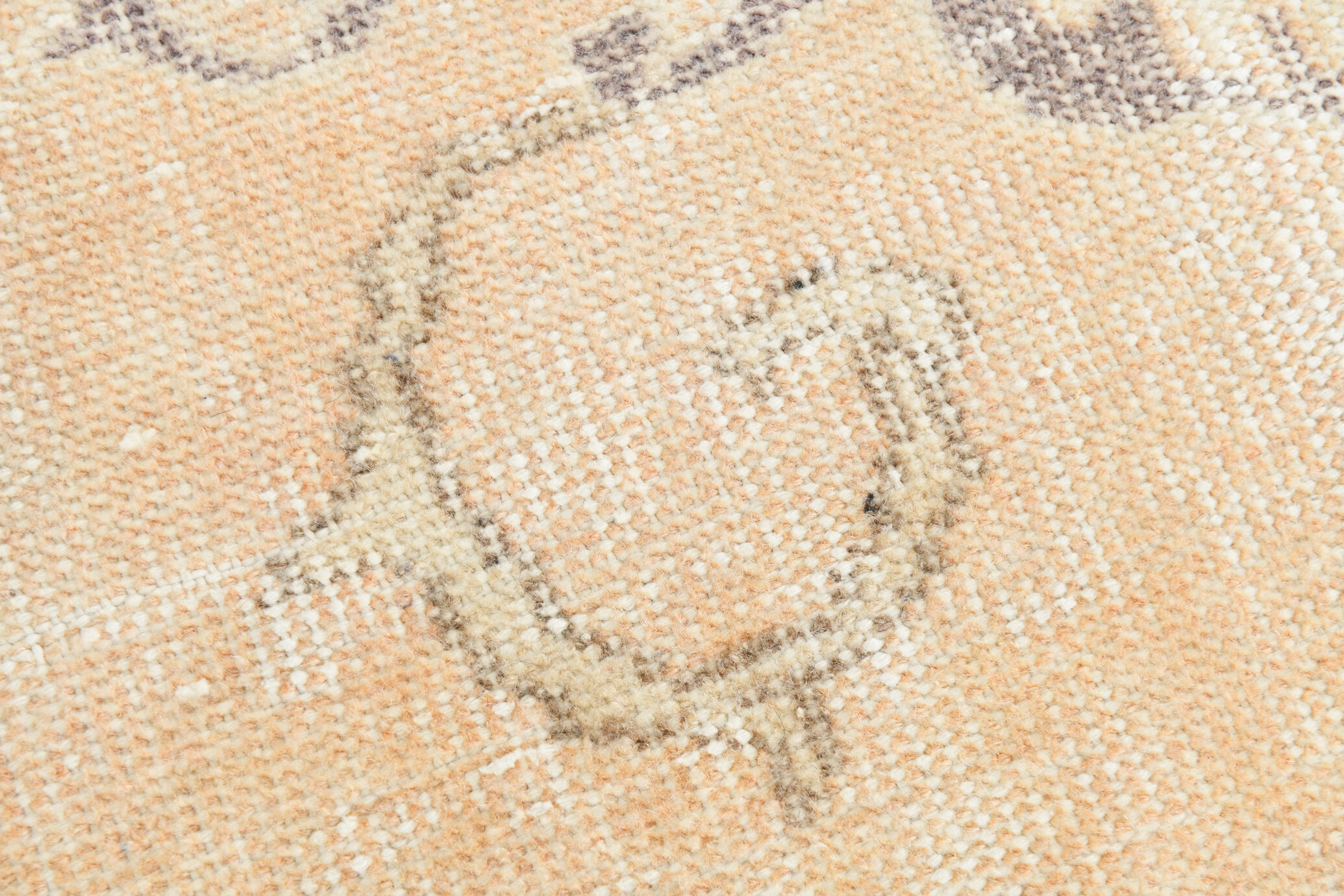 7x10 beige & navy blue vintage rug, 215x302cm