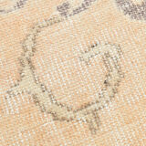 7x10 beige & navy blue vintage rug, 215x302cm