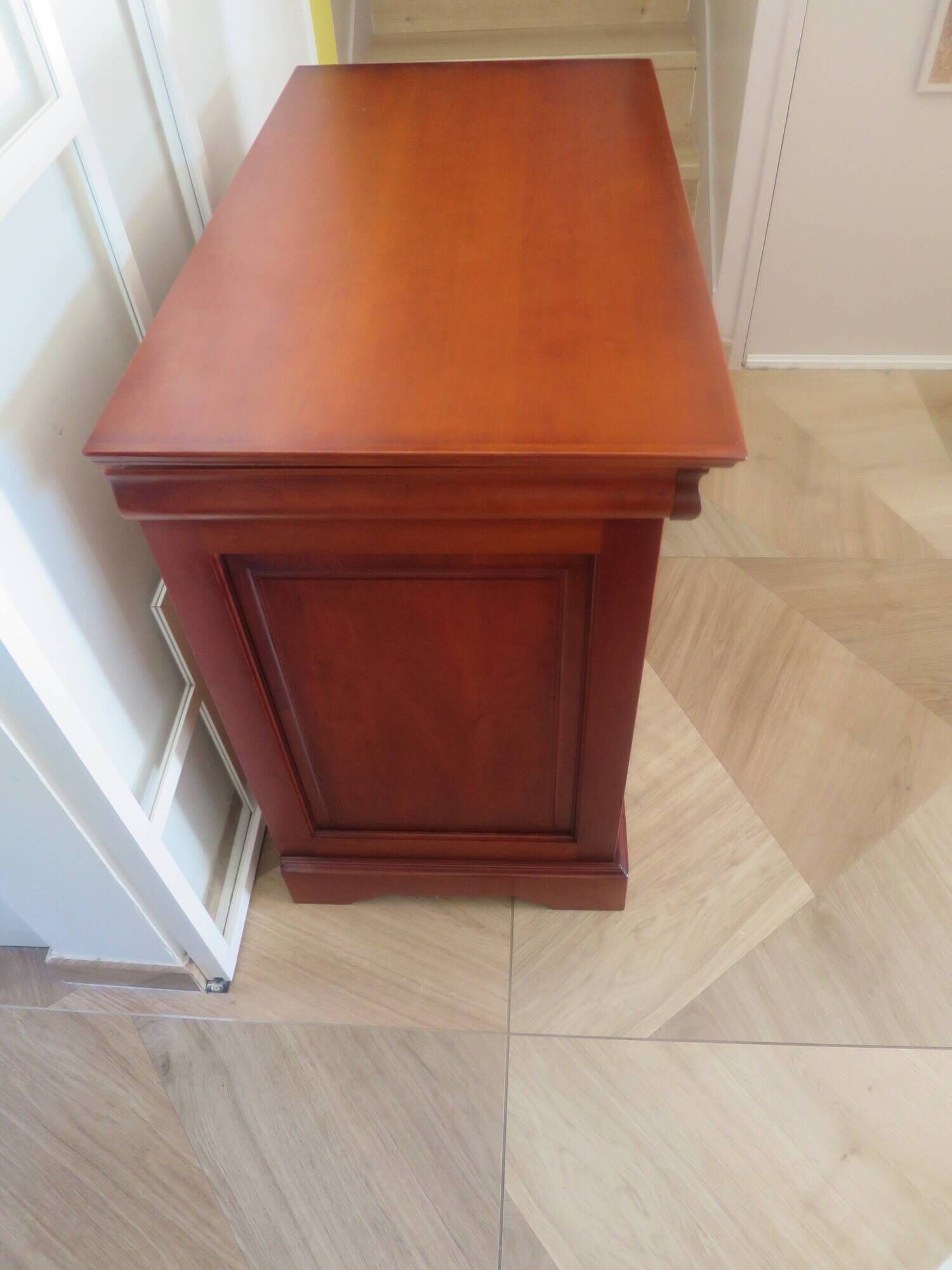 Occasional furniture - TV unit - Rotating tray - Louis Philippe - Solid wood