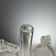 Vintage glass carafes from Murano and gold metal, Italy, 1980s.