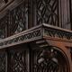 Rare large early 19th century hand carved Neo-Gothic cupboard in oak