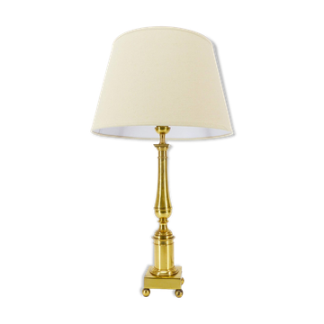 Lampe colonne néoclassique de style Directoire en laiton - 1970