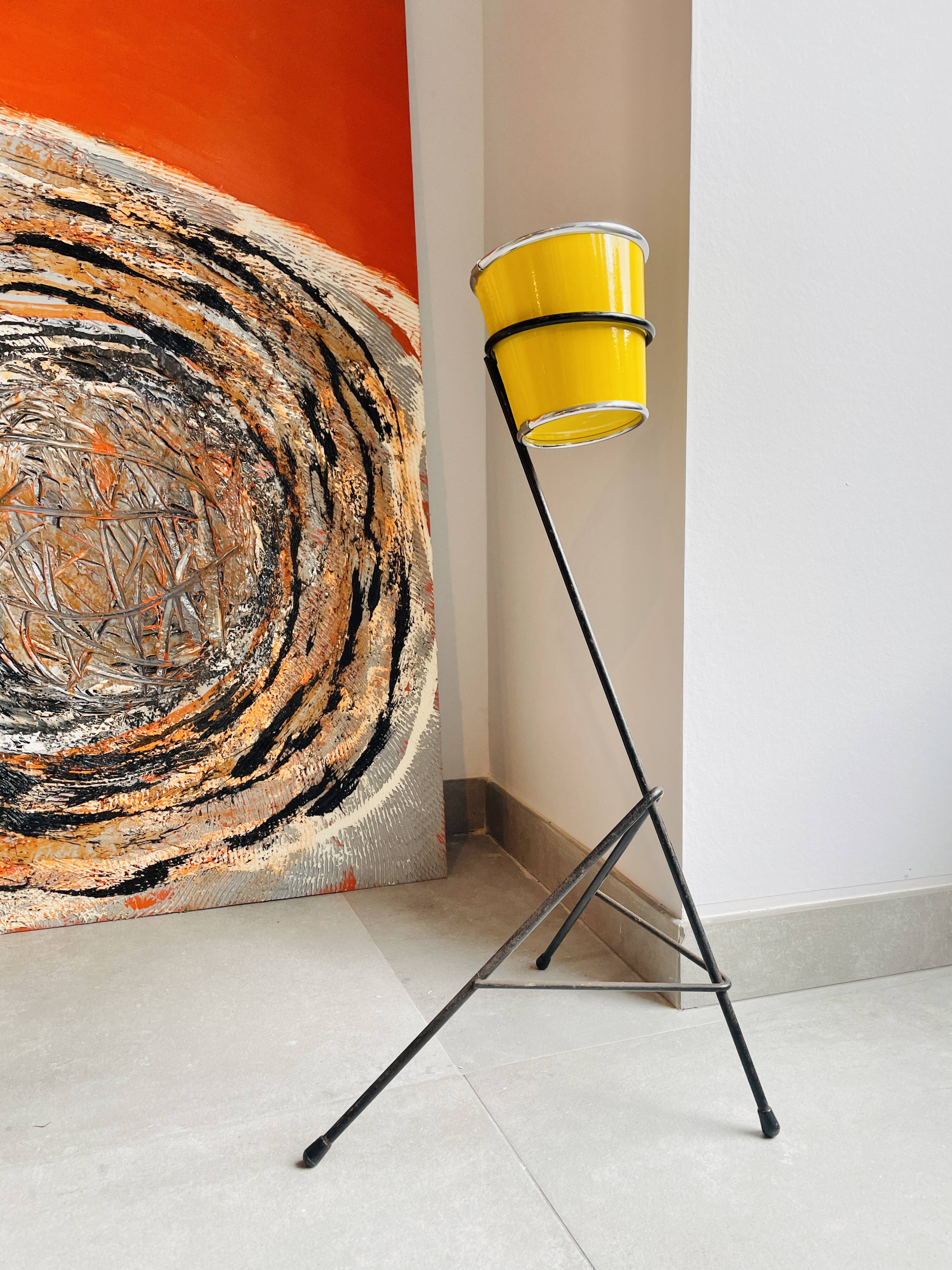 Vintage tripod plant holder