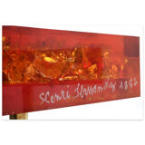Decomposed coffee table in fractal resin signed Henri Fernandez