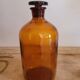Amber glass apothecary bottle