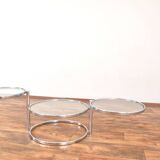 Vintage Chrome Swivel Coffee Table, 1970s