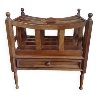 Old wooden magazine rack