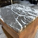 Bedside table with art deco marble