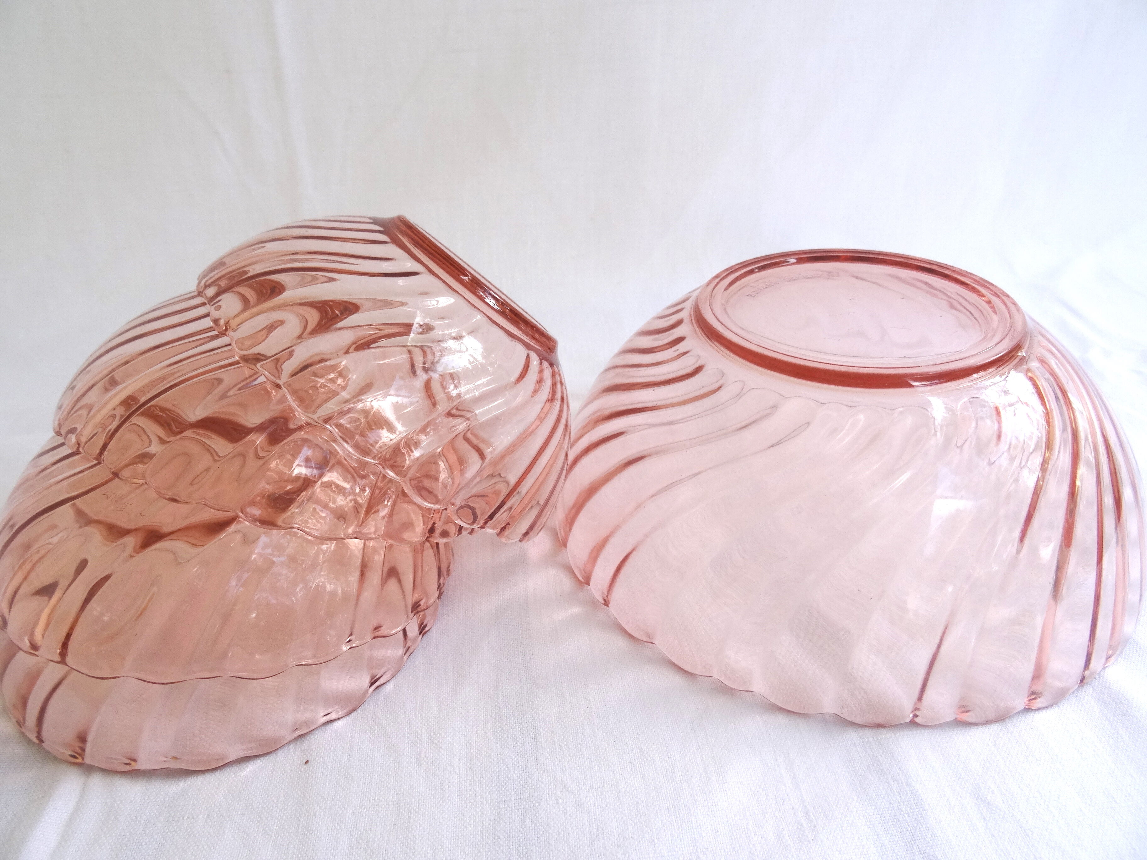 Saladier & 4 rosaline bowls