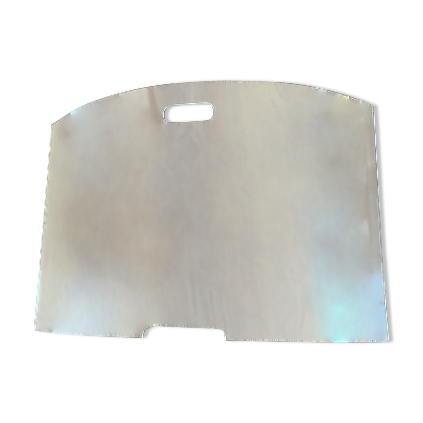 Curved glass firewall